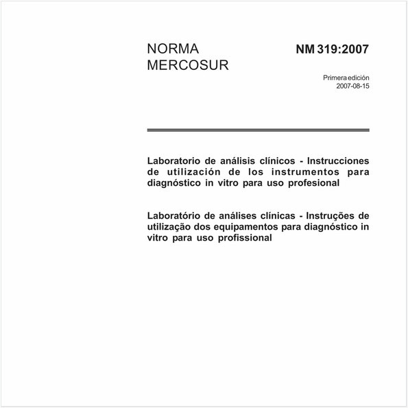 Laboratório de análises clínicas - Instruções de utilização dos equipamentos para diagnóstico in vitro para uso profissional