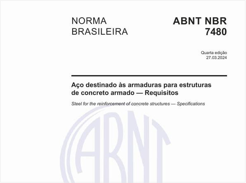 Aço destinado às armaduras para estruturas de concreto armado - Requisitos