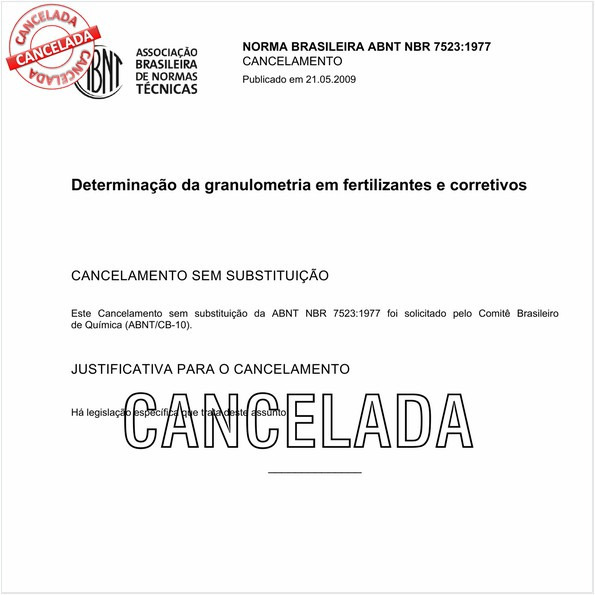 Determinação da granulometria em fertilizantes e corretivos