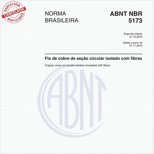 Fio de cobre de seção circular isolado com fibras