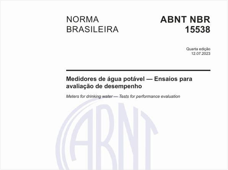 Medidores de água potável — Ensaios para avaliação de desempenho