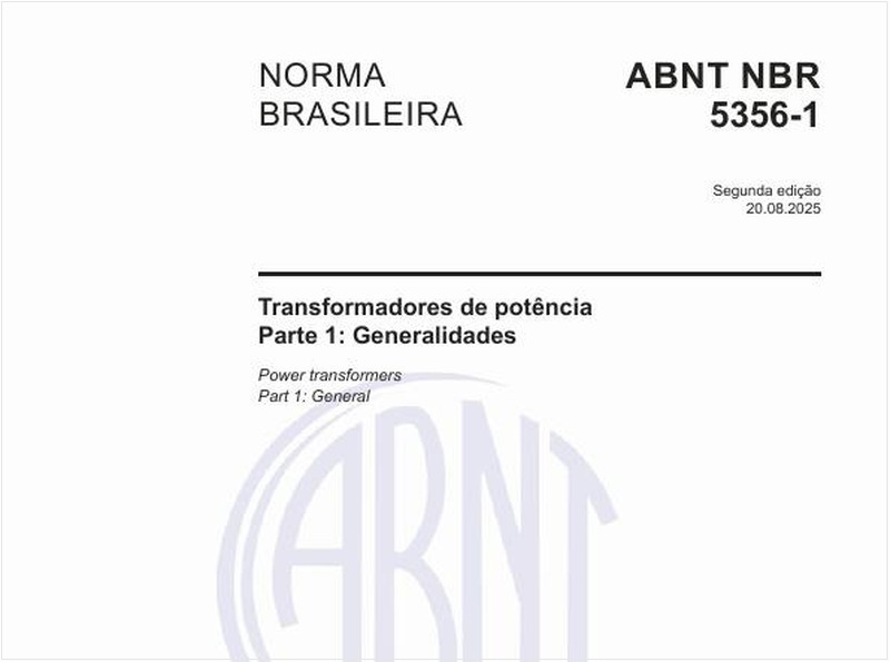 Transformadores de potência - Parte 1: Generalidades