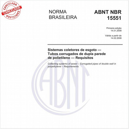 Sistemas coletores de esgoto - Tubos corrugados de dupla parede de polietileno - Requisitos 