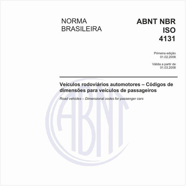 Veículos rodoviários automotores - Códigos de dimensões para veículos de passageiros
