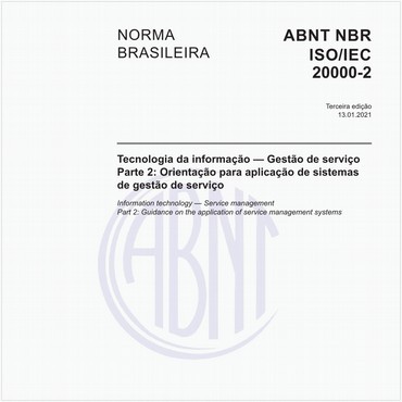 NBRISO/IEC20000-2 de 01/2021