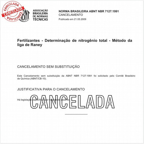 Fertilizantes - Determinação de nitrogênio total - Método da liga de Raney