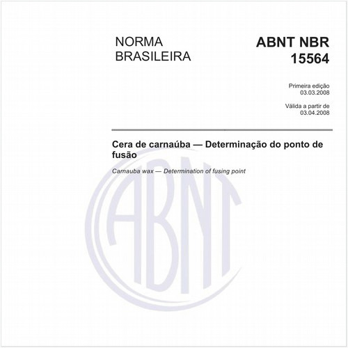 Cera de carnaúba - Determinação do ponto de fusão