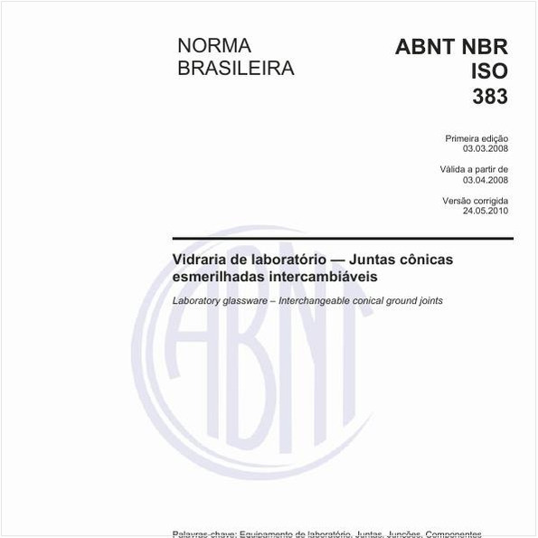 Vidraria de laboratório - Juntas cônicas esmerilhadas intercambiáveis