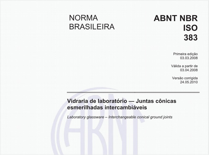 Vidraria de laboratório - Juntas cônicas esmerilhadas intercambiáveis