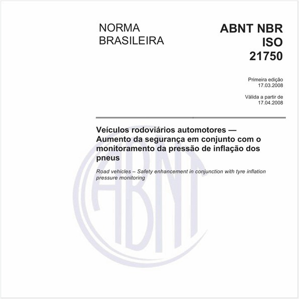 Veículos rodoviários automotores - Aumento da segurança em conjunto com o monitoramento da pressão de inflação dos pneus