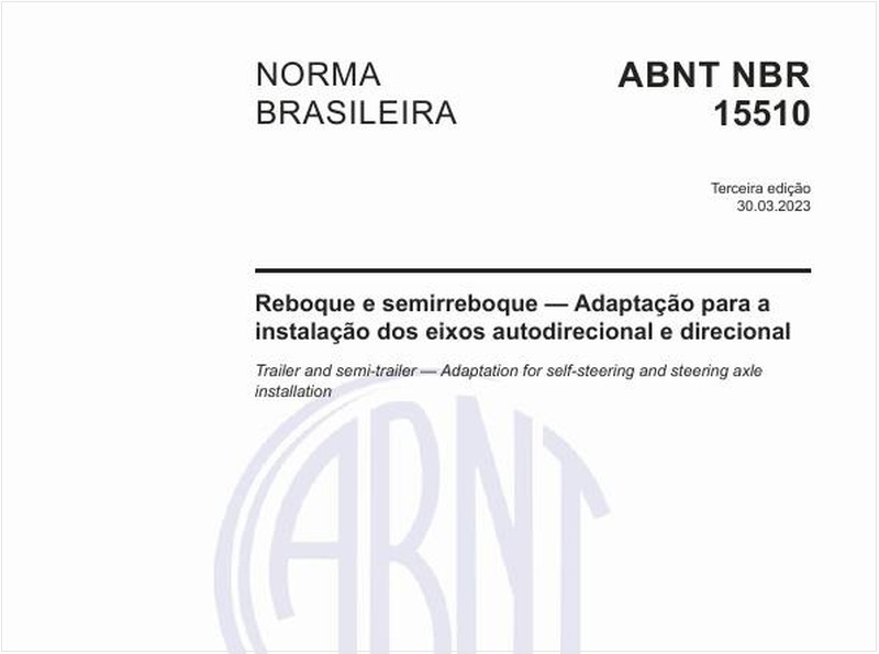 Reboque e semirreboque — Adaptação para a instalação dos eixos autodirecional e direcional