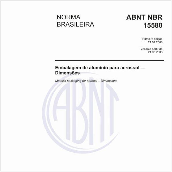 Embalagem de alumínio para aerossol - Dimensões