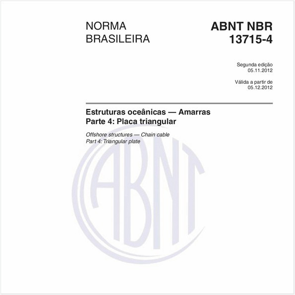 Estruturas oceânicas - Amarras - Parte 4: Placa triangular