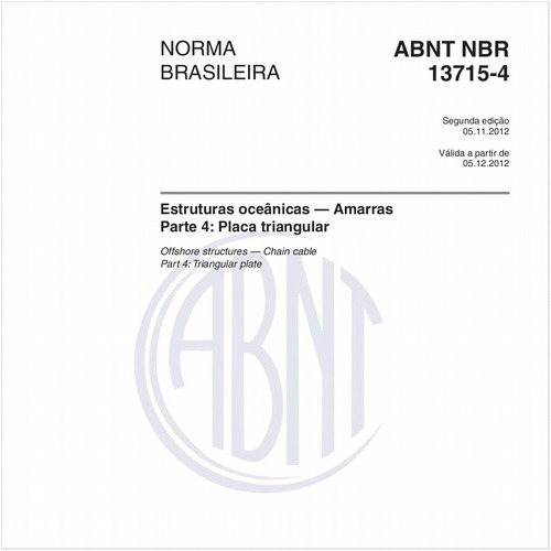 Estruturas oceânicas - Amarras - Parte 4: Placa triangular