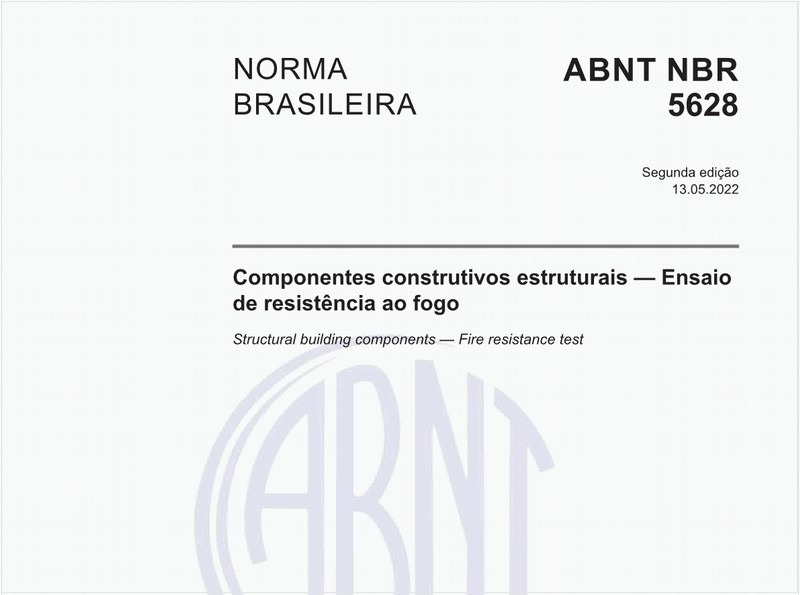 Componentes construtivos estruturais - Ensaio de resistência ao fogo