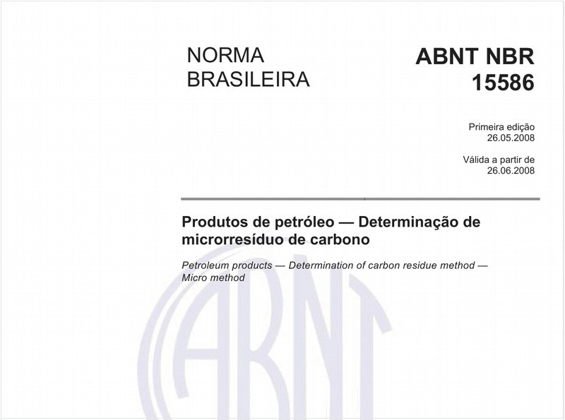 Produtos de petróleo - Determinação de microrresíduo de carbono