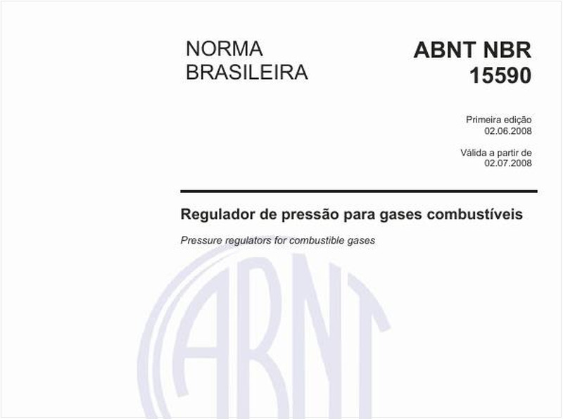 Regulador de pressão para gases combustíveis