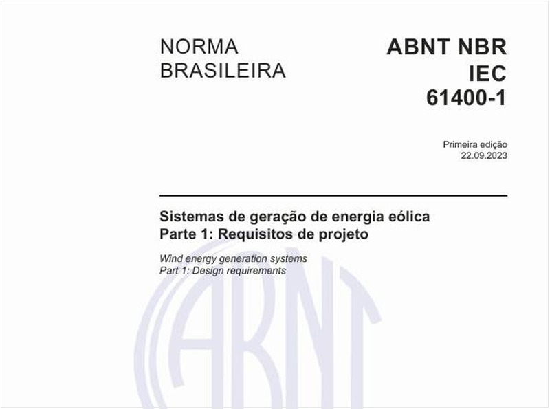 Sistemas de geração de energia eólica - Parte 1: Requisitos de projeto