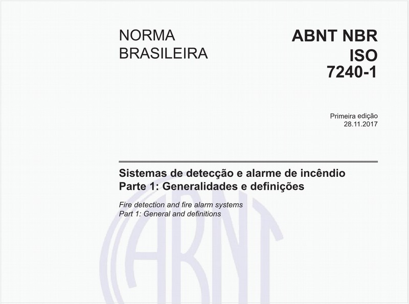 Sistemas de detecção e alarme de incêndio - Parte 1: Generalidades e definições