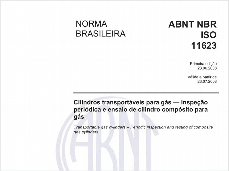 Cilindros transportáveis para gás - Inspeção periódica e ensaio de cilindro compósito para gás