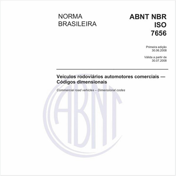 Veículos rodoviários automotores comerciais - Códigos dimensionais