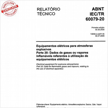 ABNT IEC/TR60079-20 de 06/2008
