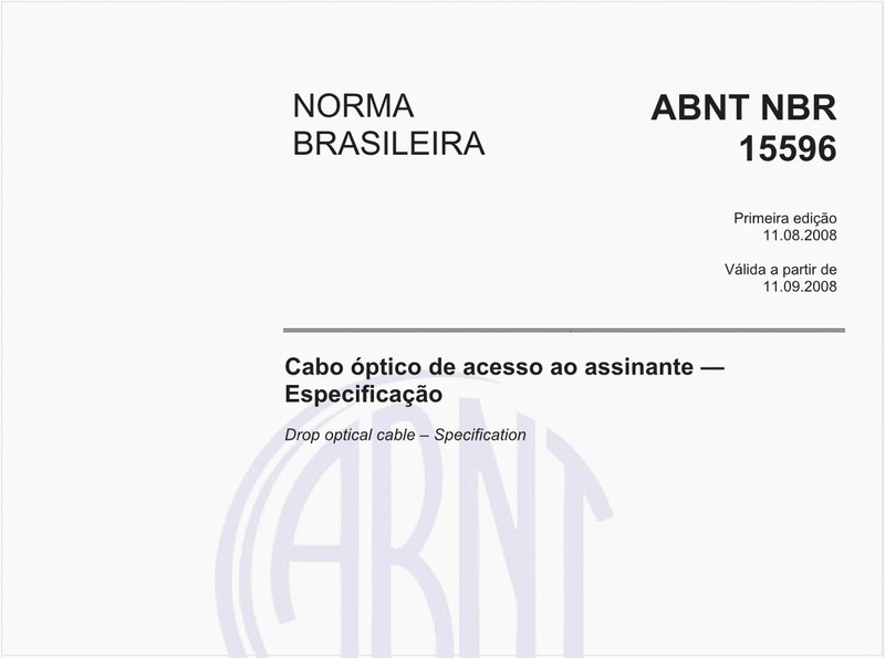 Cabo óptico de acesso ao assinante - Especificação