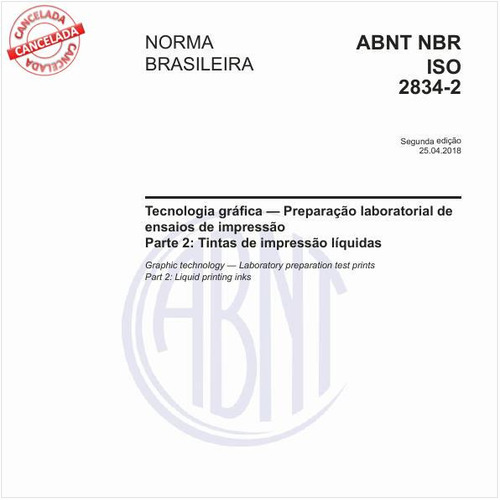 Tecnologia gráfica - Preparação laboratorial de ensaios de impressão - Parte 2: Tintas de impressão líquidas