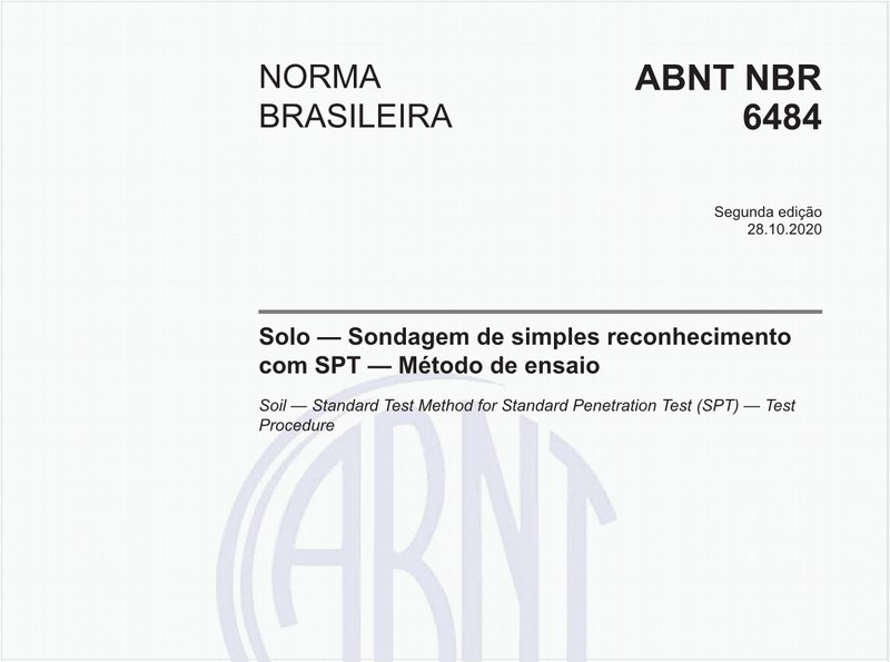 Solo — Sondagem de simples reconhecimento com SPT — Método de ensaio