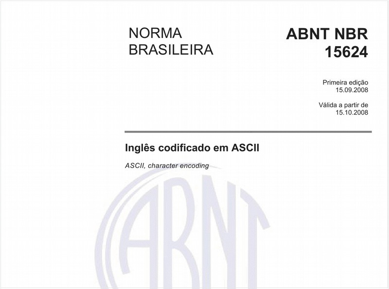 Inglês codificado em ASCII