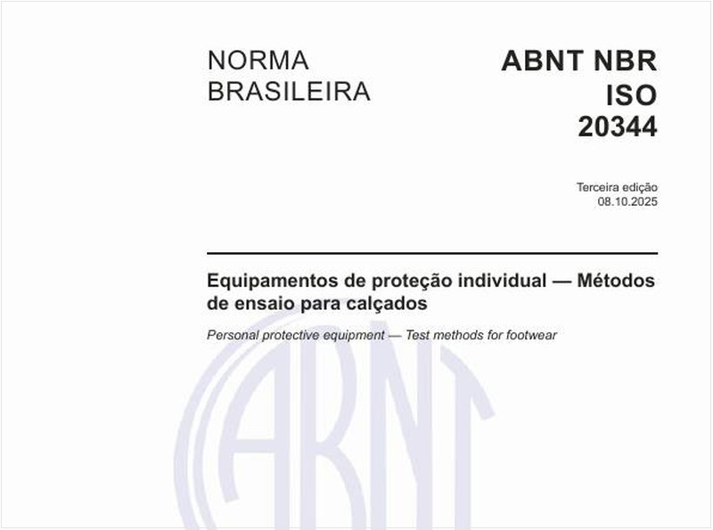 Equipamentos de proteção individual — Métodos de ensaio para calçados