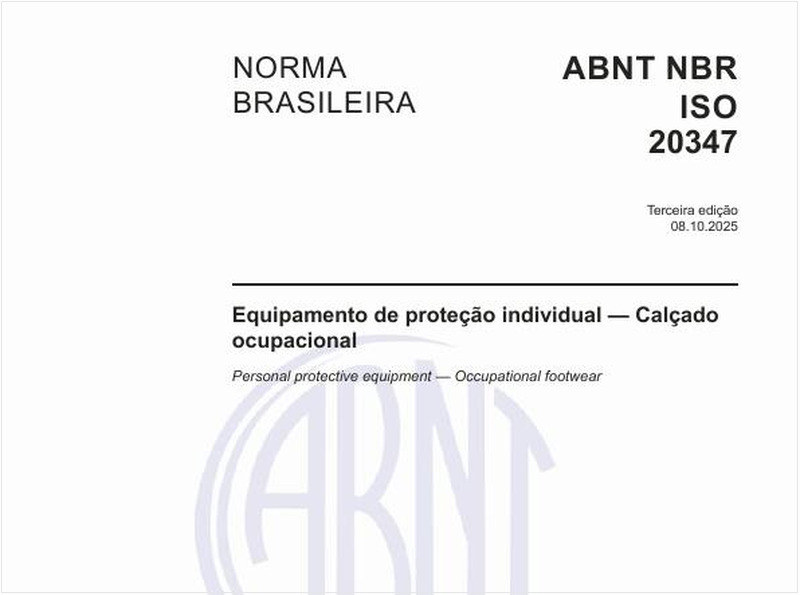 Equipamento de proteção individual — Calçado ocupacional