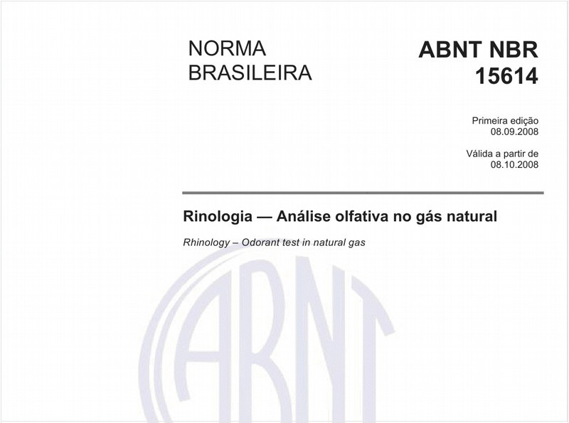 Rinologia - Análise olfativa no gás natural