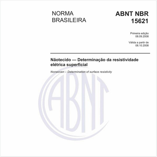 Nãotecido - Determinação da resistividade elétrica superficial