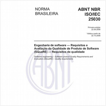 NBRISO/IEC25030 de 09/2008