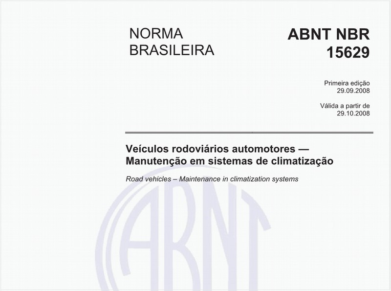 Veículos rodoviários automotores - Manutenção em sistemas de climatização