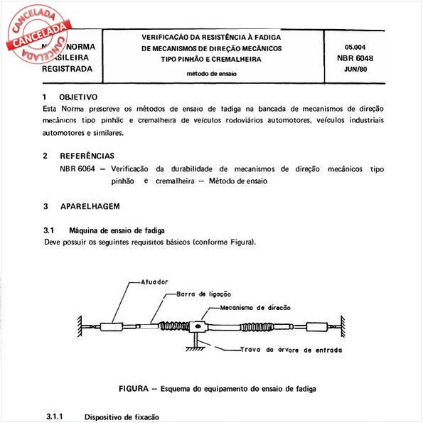 Verificação da resistência à fadiga de mecanismos de direção mecânicos tipo pinhão e cremalheira