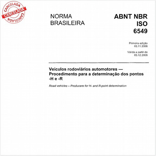 Veículos rodoviários automotores - Procedimento para a determinação dos pontos -H e -R