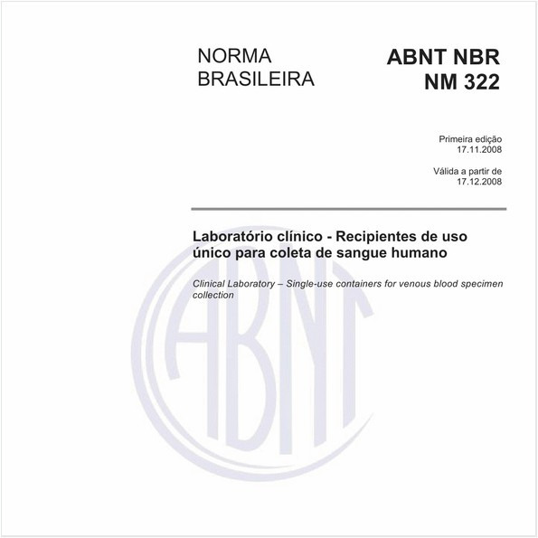 Laboratório clínico - Recipientes de uso único para coleta de sangue humano