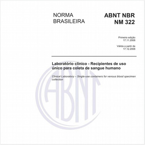 Laboratório clínico - Recipientes de uso único para coleta de sangue humano