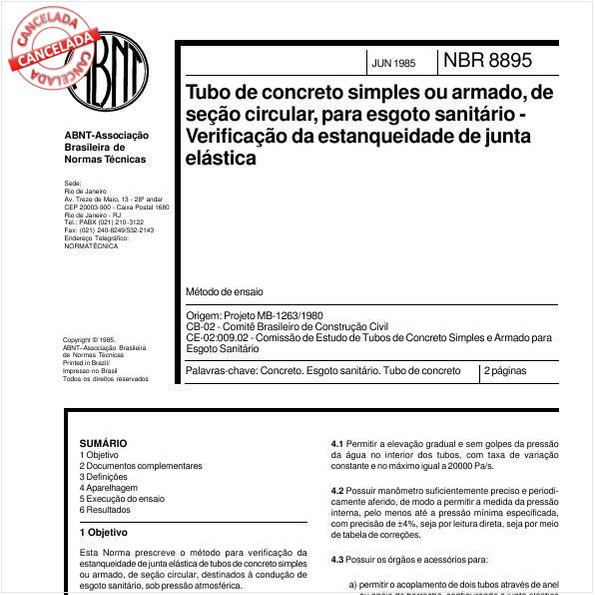 Tubo de concreto simples ou armado, de seção circular, para esgoto sanitário - Verificação da estanqueidade de junta elástica