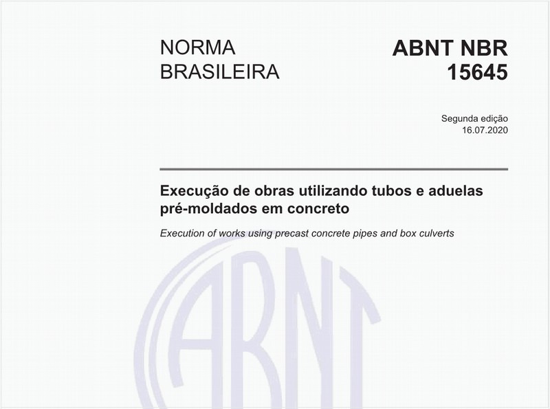 Execução de obras utilizando tubos e aduelas pré-moldados em concreto