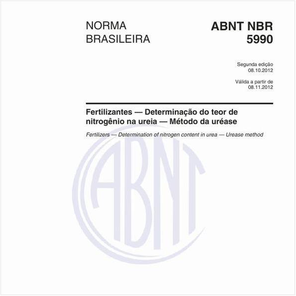 Fertilizantes — Determinação do teor de nitrogênio na ureia — Método da uréase