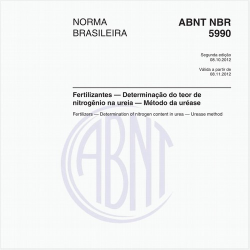 Fertilizantes — Determinação do teor de nitrogênio na ureia — Método da uréase
