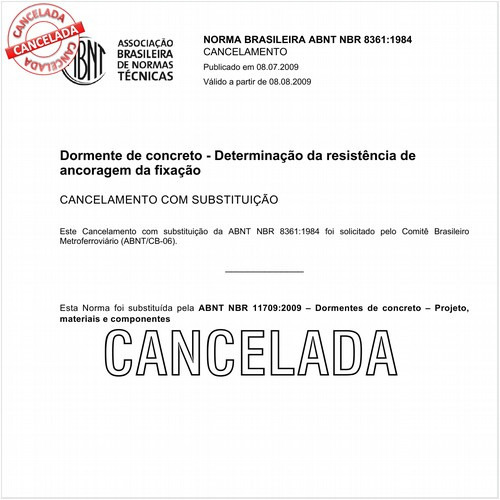 Dormente de concreto - Determinação da resistência de ancoragem da fixação