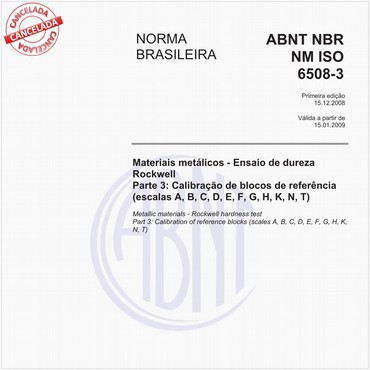 NBRNM-ISO6508-3 de 12/2008