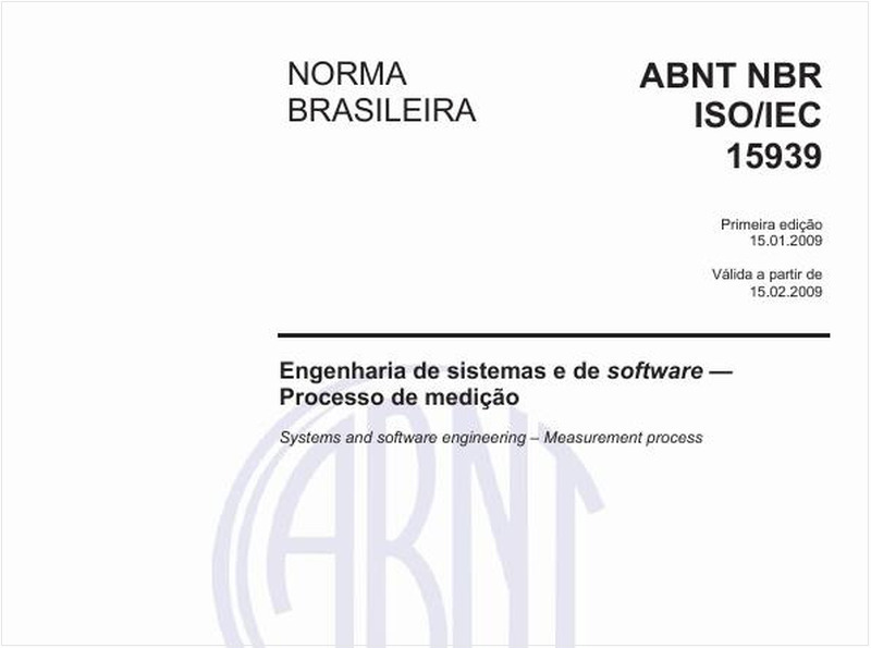 Engenharia de sistemas e de software - Processo de medição