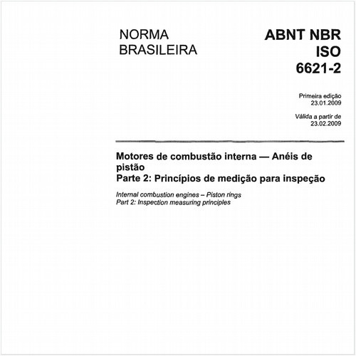 Motores de combustão interna - Anéis de pistão - Parte 2: Princípios de medição para inspeção