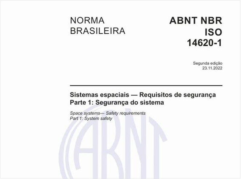 Sistemas espaciais - Requisitos de segurança - Parte 1: Segurança do sistema
