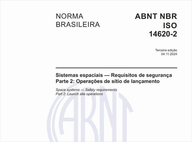Sistemas espaciais - Requisitos de segurança - Parte 2: Operações de sítio de lançamento